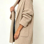Plus Size Women’s Open Front Cardigan with Pockets